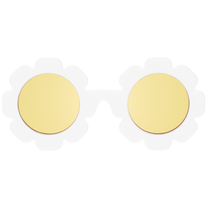 BABIATORS Polarized Flowers White Daisy, polarizační sluneční brýle bílo-žluté, 3-5 let
